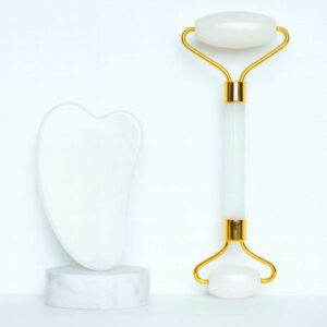 2 pc White Resin Massage Roller Set